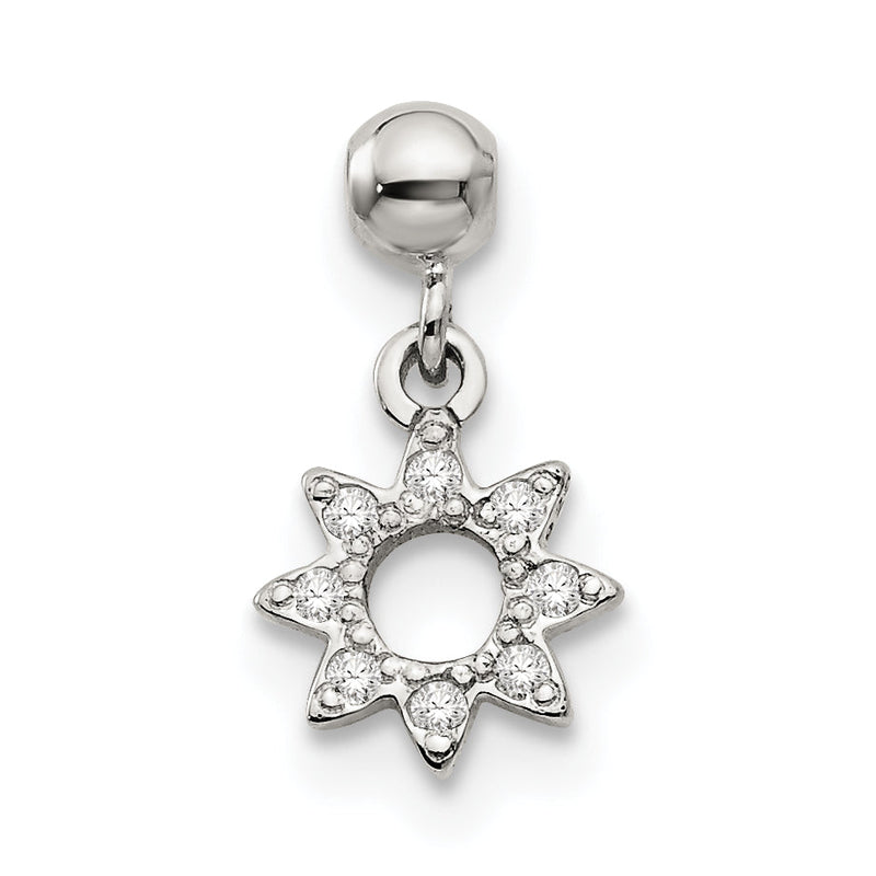 Sterlingsilber Mio Memento Zirkonia Hängend Stern Charm