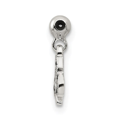 Sterlingsilber Mio Memento Schwarz Zirkonia Hängend Club Charm