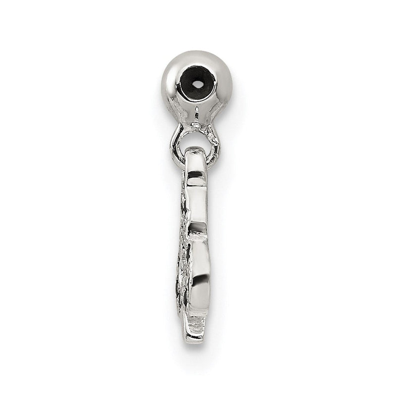 Sterlingsilber Mio Memento Schwarz Zirkonia Hängend Club Charm
