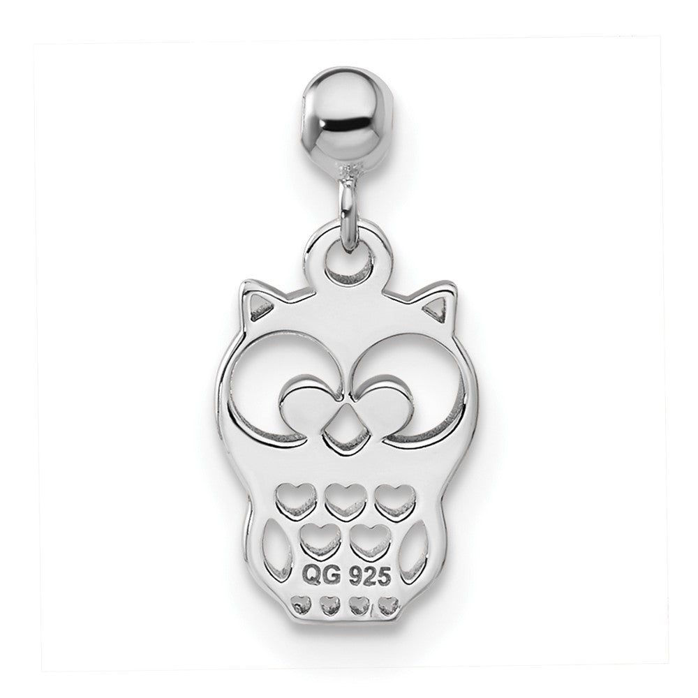 Sterlingsilber Mio Memento Emaille Hängend Eule Charm