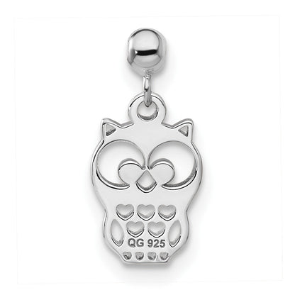 Sterlingsilber Mio Memento Emaille Hängend Eule Charm