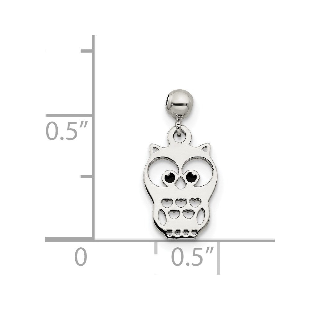 Sterlingsilber Mio Memento Emaille Hängend Eule Charm