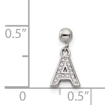 Sterlingsilber Mio Memento Buchstabe A Hängend Initiale Charm