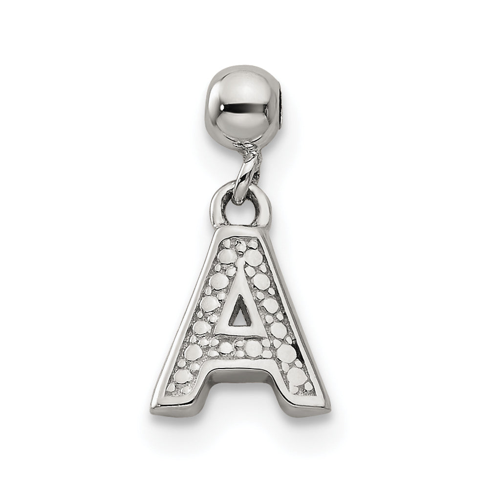 Sterlingsilber Mio Memento Buchstabe A Hängend Initiale Charm
