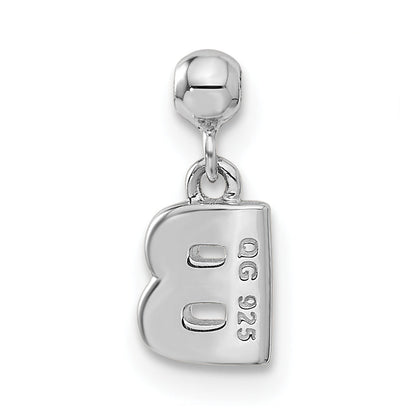 Sterlingsilber Mio Memento Buchstabe B Hängend Initiale Charm