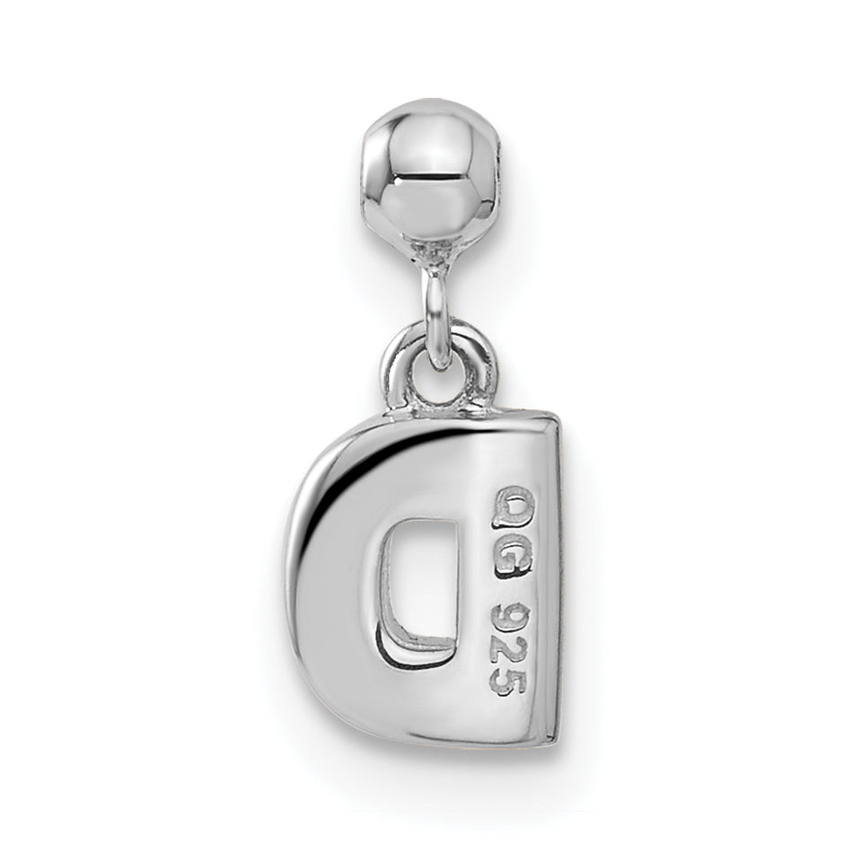 Sterlingsilber Mio Memento Buchstabe D Hängend Initiale Charm