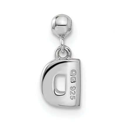 Sterlingsilber Mio Memento Buchstabe D Hängend Initiale Charm