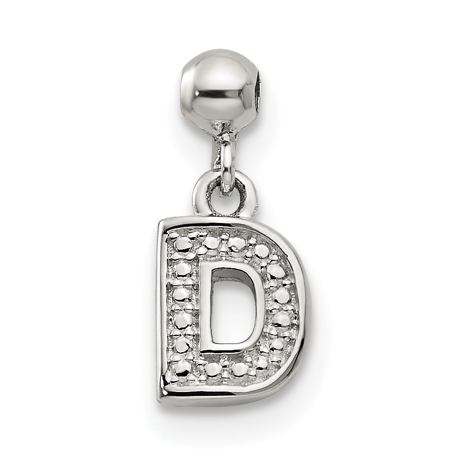 Sterlingsilber Mio Memento Buchstabe D Hängend Initiale Charm