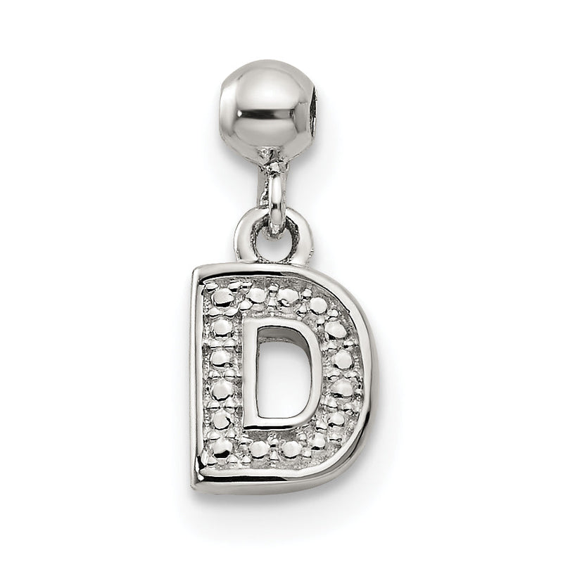 Sterlingsilber Mio Memento Buchstabe D Hängend Initiale Charm