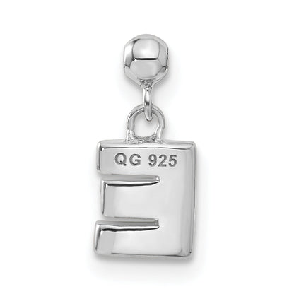 Sterlingsilber Mio Memento Buchstabe E Hängend Initiale Charm