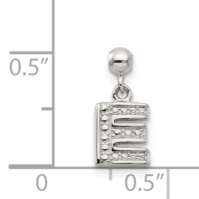 Sterlingsilber Mio Memento Buchstabe E Hängend Initiale Charm