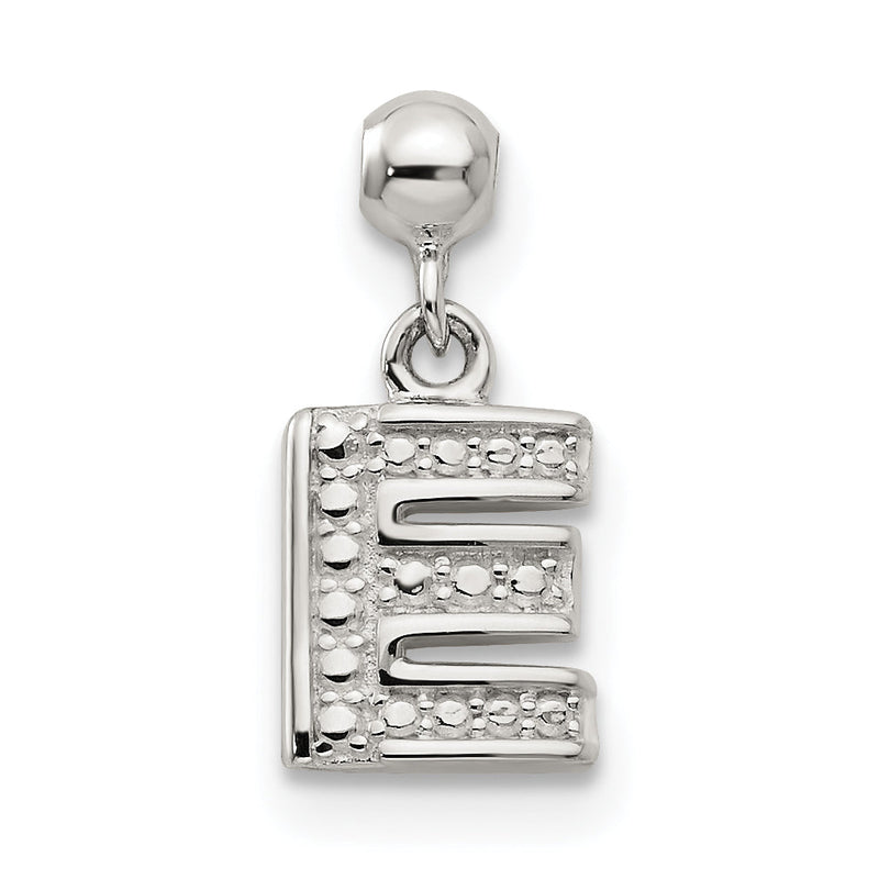 Sterlingsilber Mio Memento Buchstabe E Hängend Initiale Charm