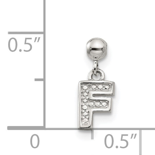 Sterlingsilber Mio Memento Buchstabe F Hängend Initiale Charm