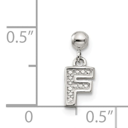 Sterlingsilber Mio Memento Buchstabe F Hängend Initiale Charm