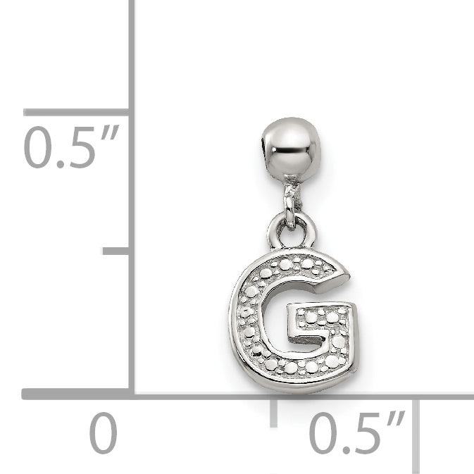 Sterlingsilber Mio Memento Buchstabe G Hängend Initiale Charm
