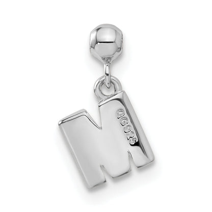 Sterlingsilber Mio Memento Buchstabe M Hängend Initiale Charm