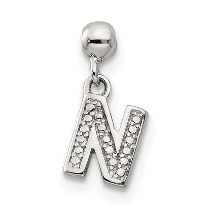 Sterlingsilber Mio Memento Buchstabe N Hängend Initiale Charm