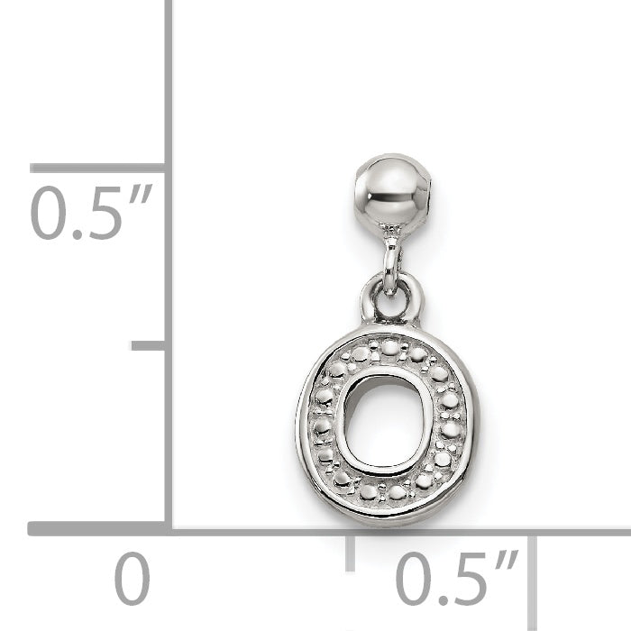 Sterlingsilber Mio Memento Buchstabe O Hängend Initiale Charm