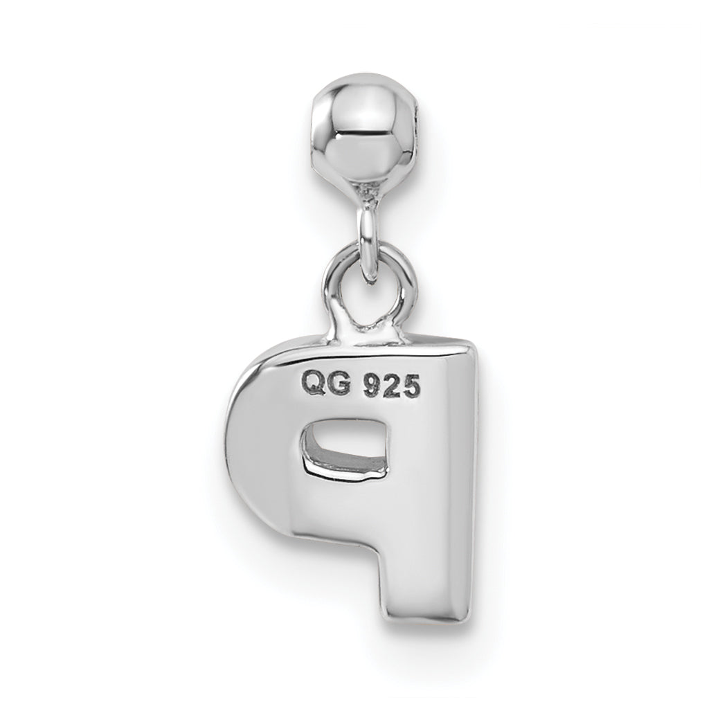 Sterlingsilber Mio Memento Buchstabe P Hängend Initiale Charm
