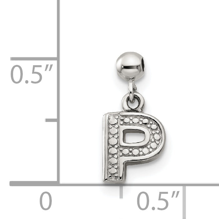 Sterlingsilber Mio Memento Buchstabe P Hängend Initiale Charm
