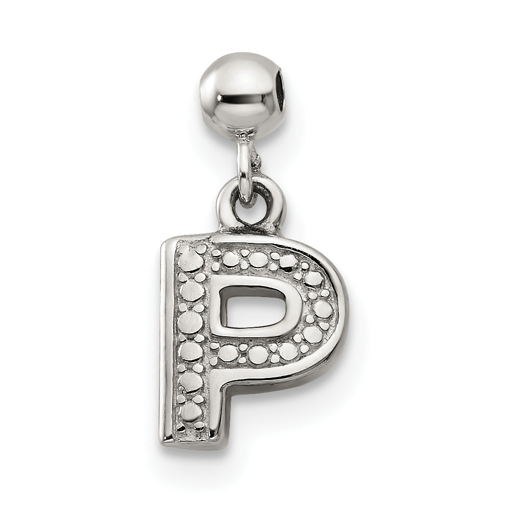 Sterlingsilber Mio Memento Buchstabe P Hängend Initiale Charm