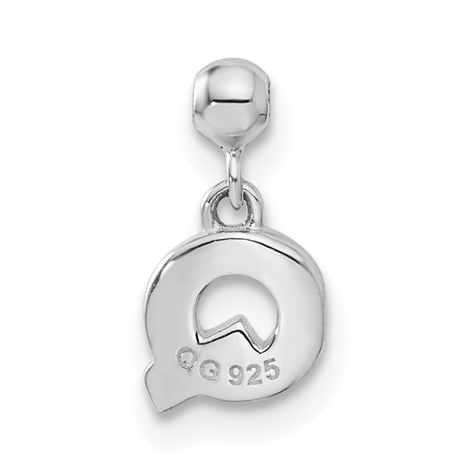 Sterlingsilber Mio Memento Buchstabe Q Hängend Initiale Charm