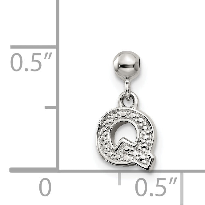 Sterlingsilber Mio Memento Buchstabe Q Hängend Initiale Charm