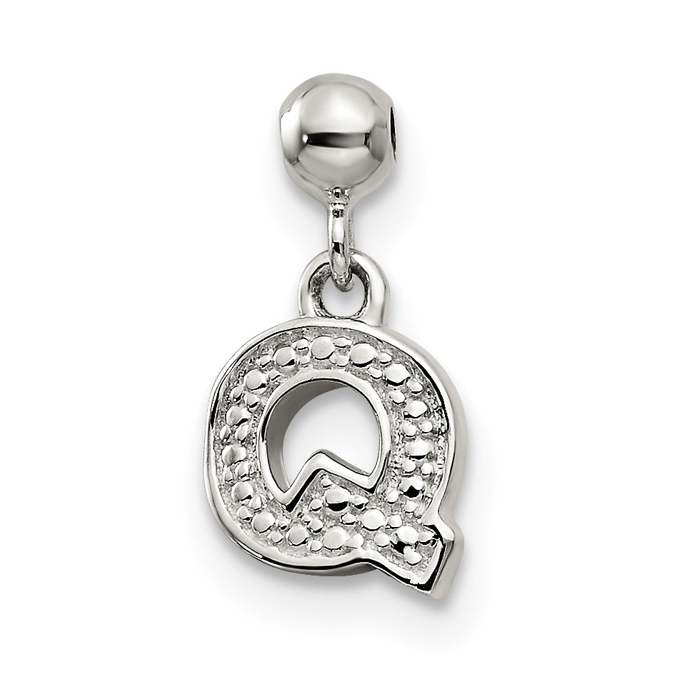 Sterlingsilber Mio Memento Buchstabe Q Hängend Initiale Charm