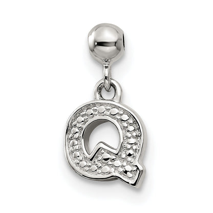 Sterlingsilber Mio Memento Buchstabe Q Hängend Initiale Charm