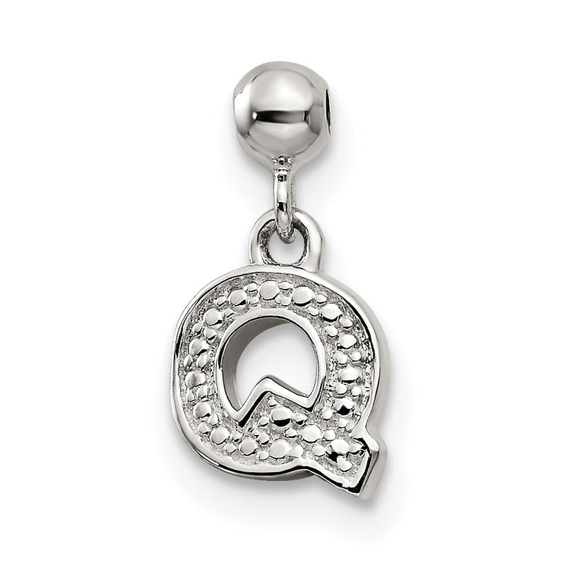 Sterlingsilber Mio Memento Buchstabe Q Hängend Initiale Charm