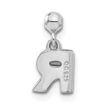 Sterlingsilber Mio Memento Buchstabe R Hängend Initiale Charm
