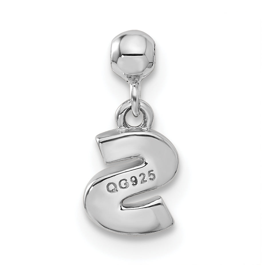 Sterlingsilber Mio Memento Buchstabe S Hängend Initiale Charm