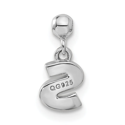 Sterlingsilber Mio Memento Buchstabe S Hängend Initiale Charm