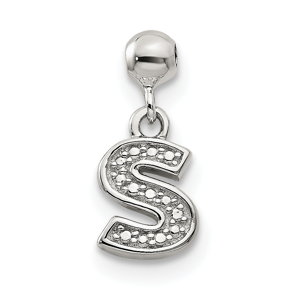 Sterlingsilber Mio Memento Buchstabe S Hängend Initiale Charm