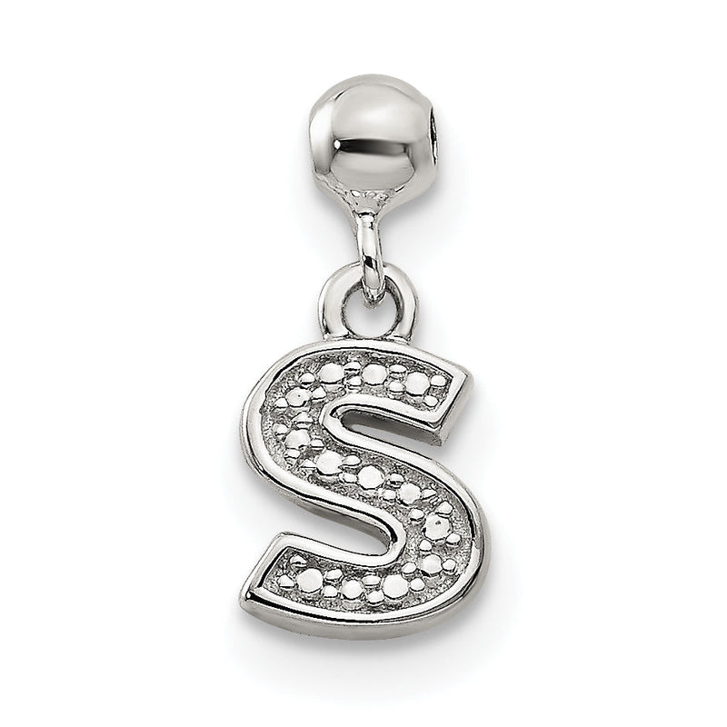 Sterlingsilber Mio Memento Buchstabe S Hängend Initiale Charm
