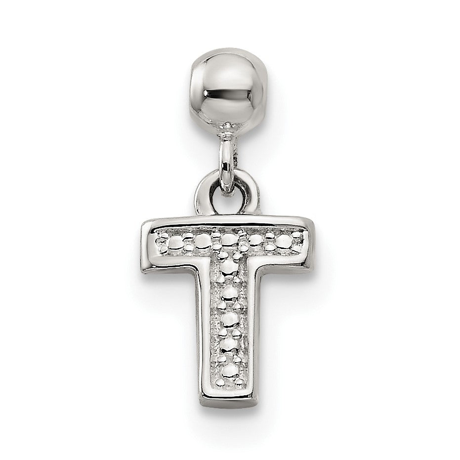 Sterlingsilber Mio Memento Buchstabe T Hängend Initiale Charm