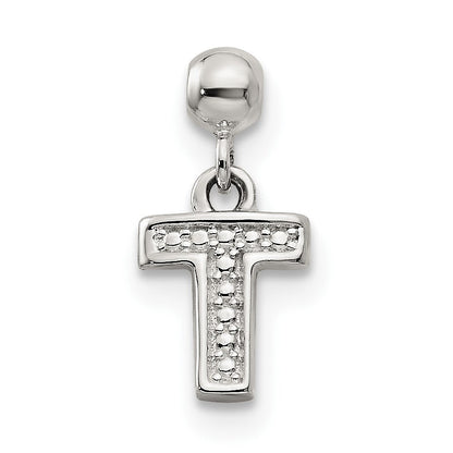Sterlingsilber Mio Memento Buchstabe T Hängend Initiale Charm