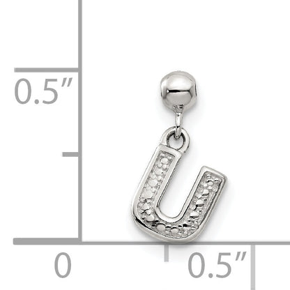 Sterlingsilber Mio Memento Buchstabe U Hängend Initiale Charm