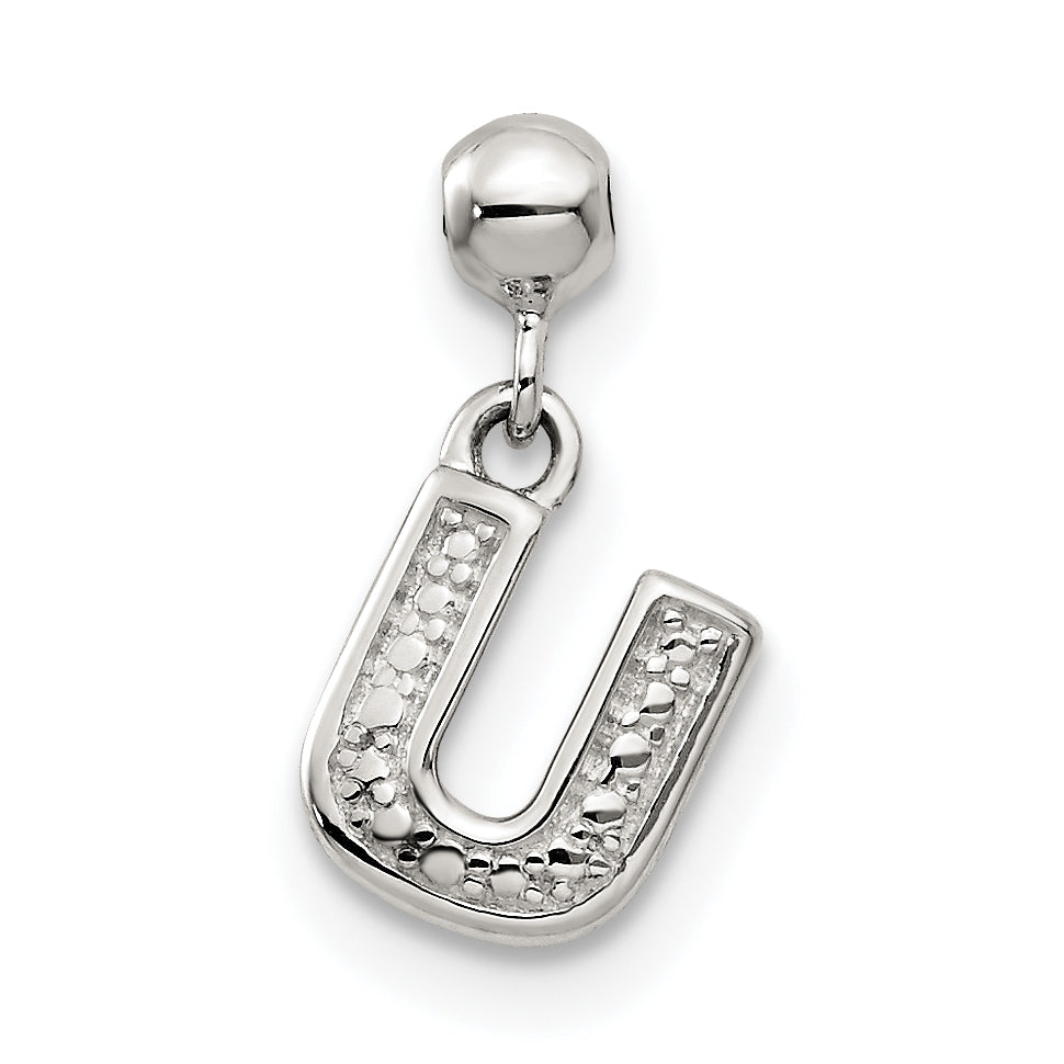 Sterlingsilber Mio Memento Buchstabe U Hängend Initiale Charm