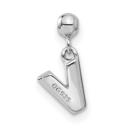 Sterlingsilber Mio Memento Buchstabe V Hängend Initiale Charm