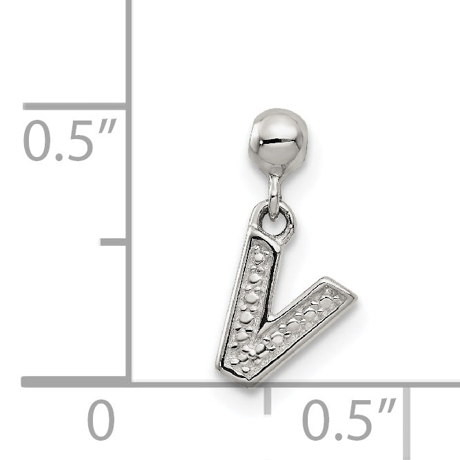 Sterlingsilber Mio Memento Buchstabe V Hängend Initiale Charm