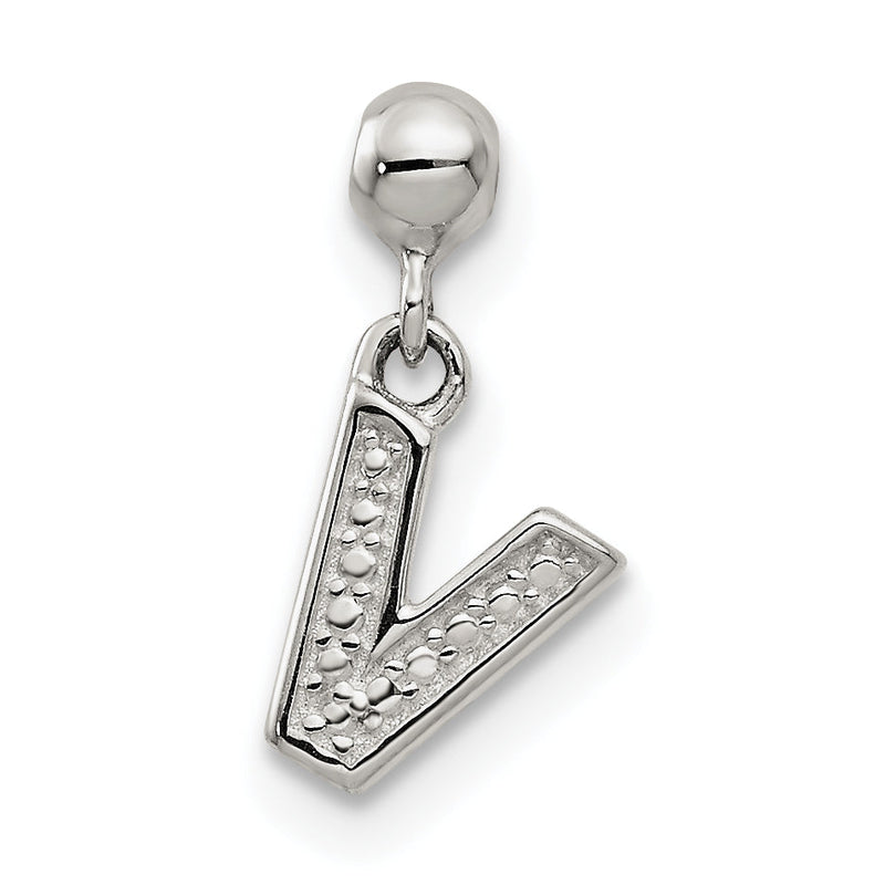 Sterlingsilber Mio Memento Buchstabe V Hängend Initiale Charm