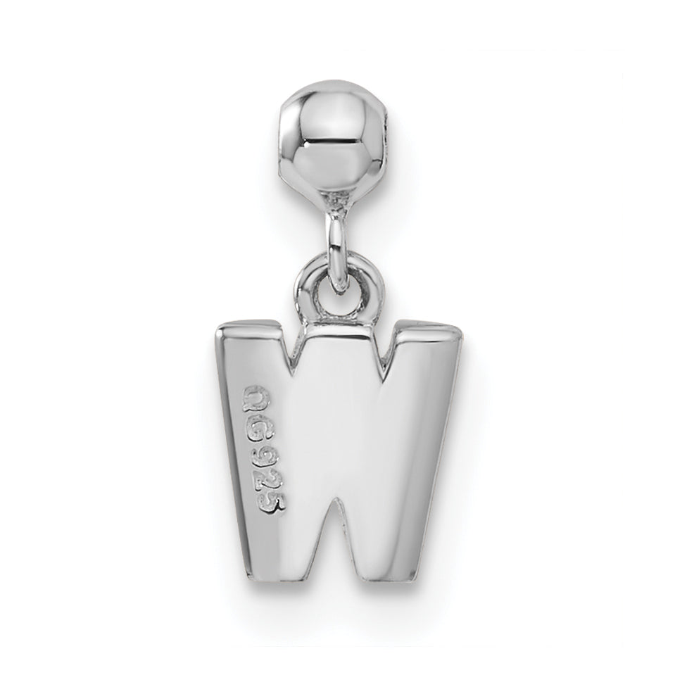 Sterlingsilber Mio Memento Buchstabe W Hängend Initiale Charm