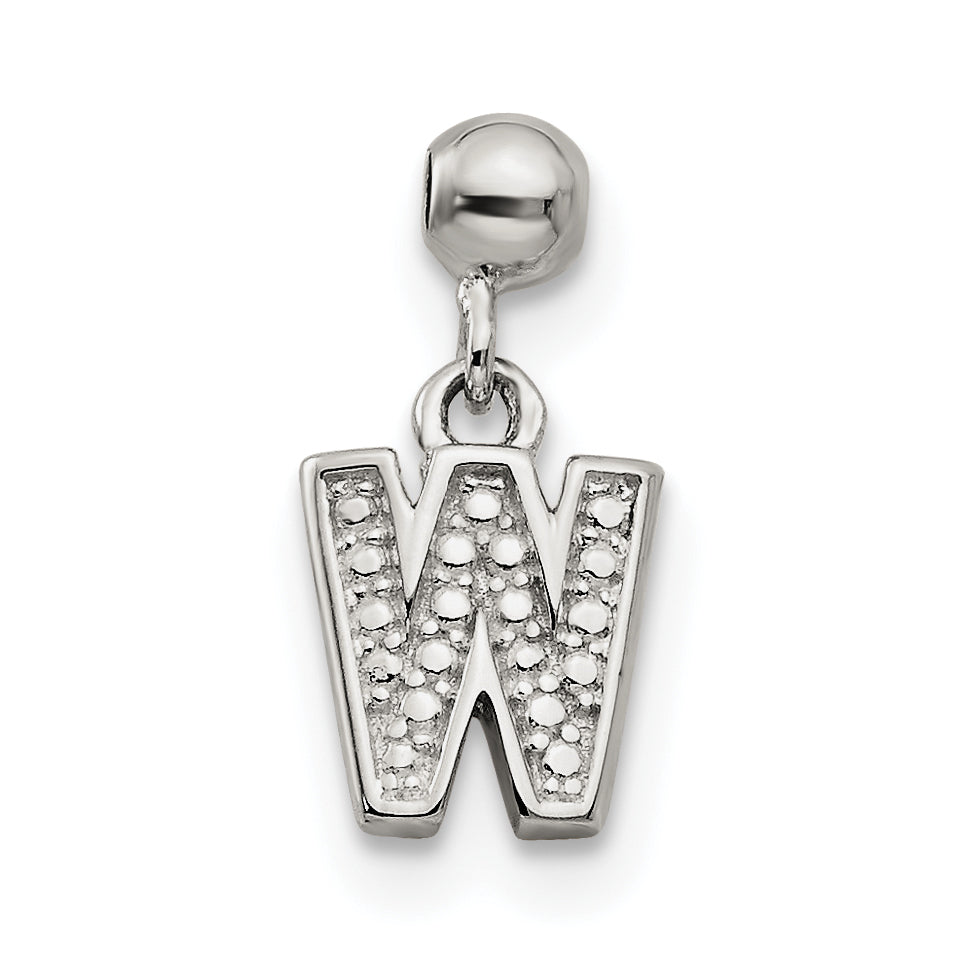 Sterlingsilber Mio Memento Buchstabe W Hängend Initiale Charm