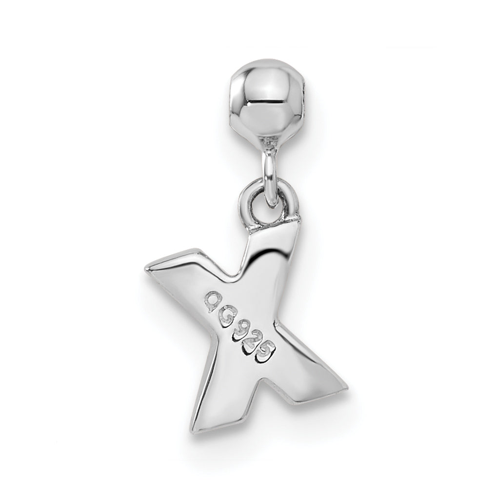 Sterlingsilber Mio Memento Buchstabe X Hängend Initiale Charm