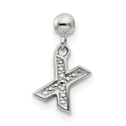 Sterlingsilber Mio Memento Buchstabe X Hängend Initiale Charm