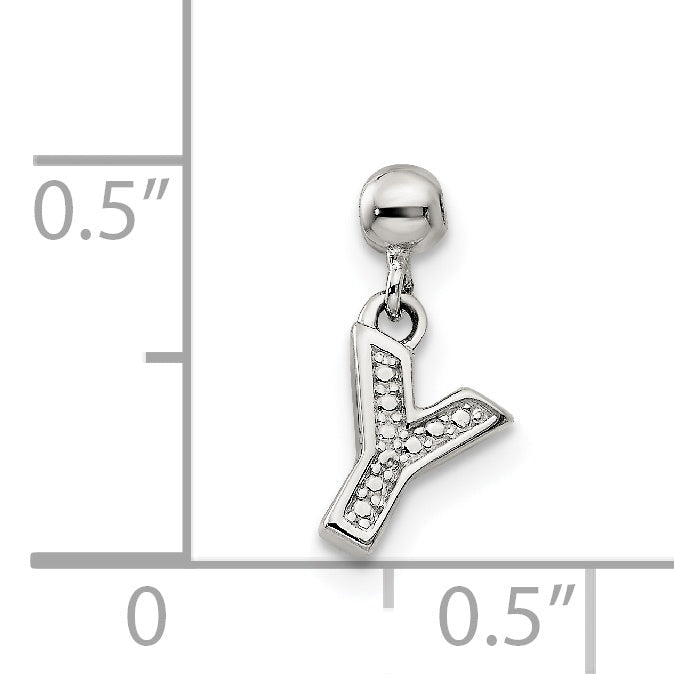 Sterlingsilber Mio Memento Buchstabe Y Hängend Initiale Charm
