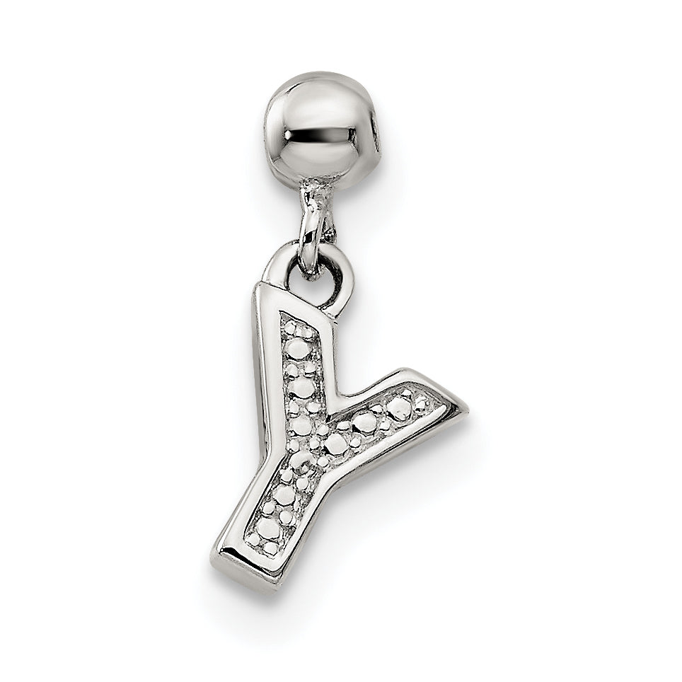 Sterlingsilber Mio Memento Buchstabe Y Hängend Initiale Charm