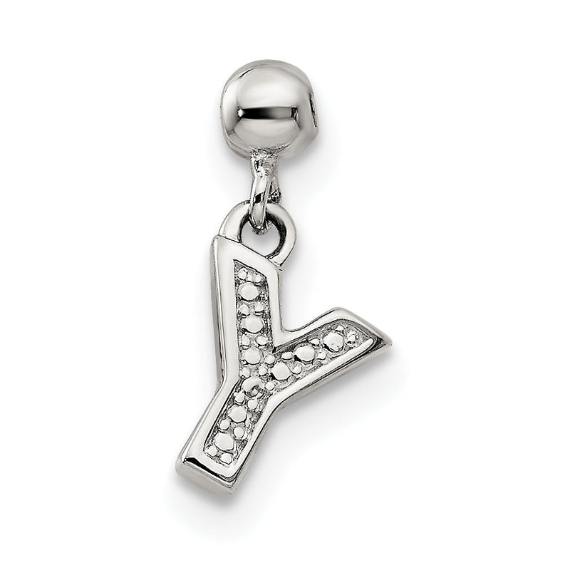 Sterlingsilber Mio Memento Buchstabe Y Hängend Initiale Charm