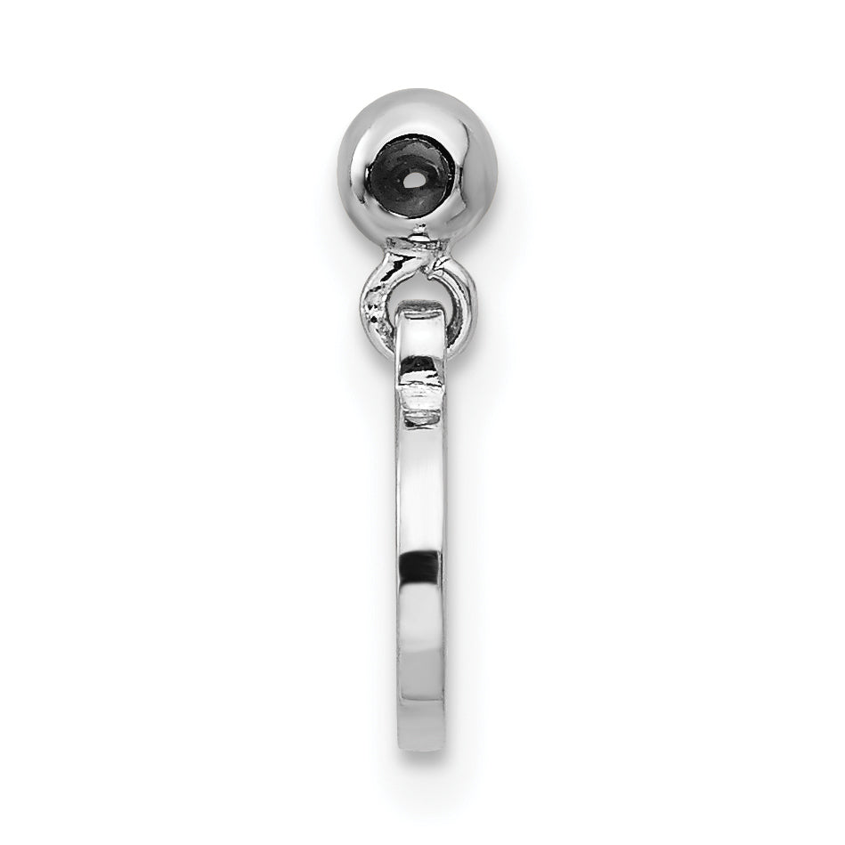 Sterlingsilber Mio Memento Rhodiniert Goldfarben Hängend Libra Charm